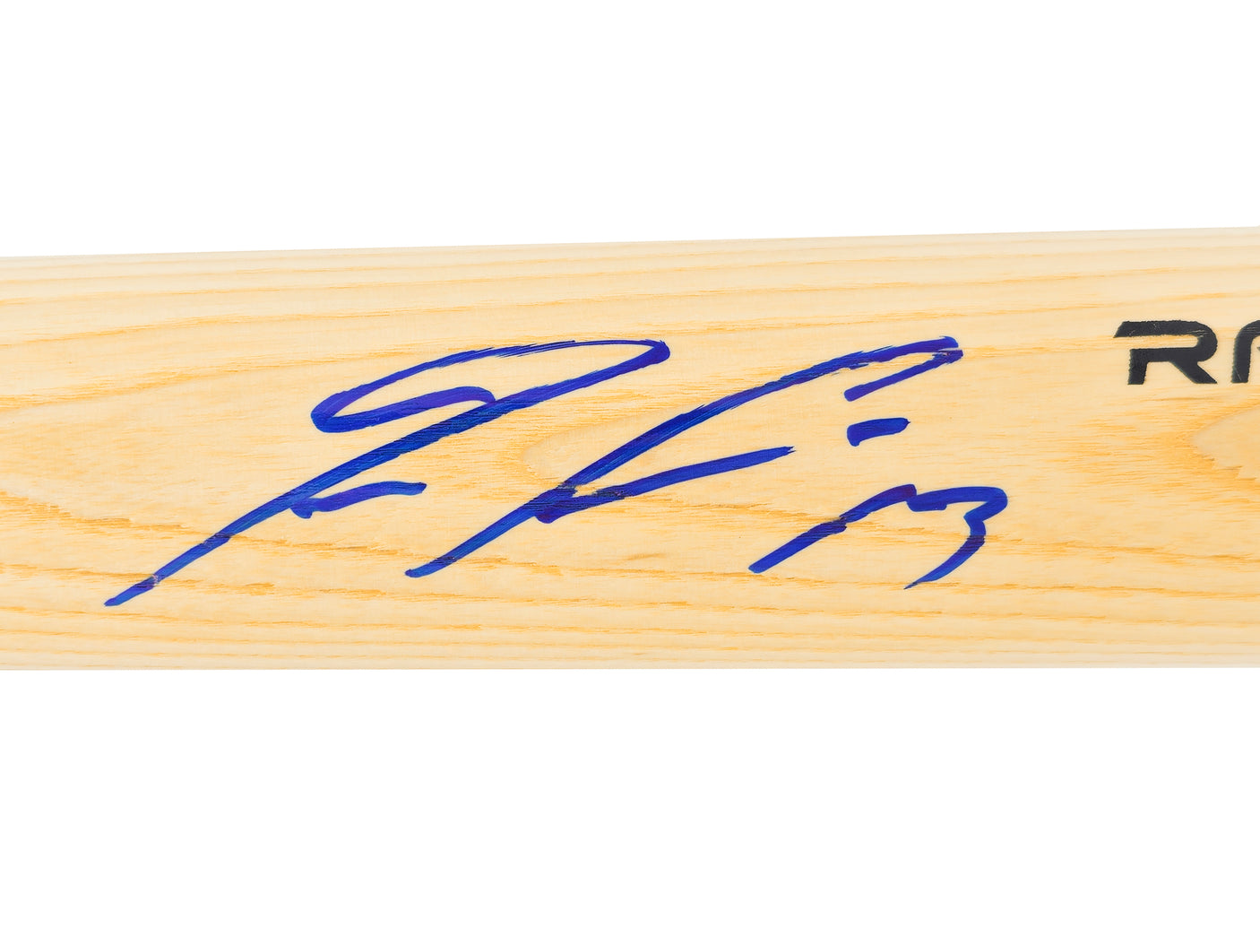 Ronald Acuna Jr. Autographed Blonde Rawlings Baseball Bat Atlanta Braves Beckett BAS Stock #181315