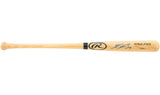 Ronald Acuna Jr. Autographed Blonde Rawlings Baseball Bat Atlanta Braves Beckett BAS Stock #181315