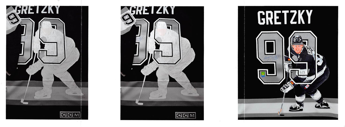 Kings Wayne Gretzky Signed Hand Painted Black CCM Framed Jersey BAS #AD04365