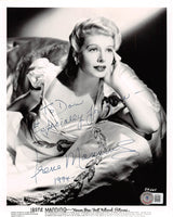 Irene Manning Yankee Doodle Dandy "For You-1994" Signed 8x10 Photo BAS #BL44734