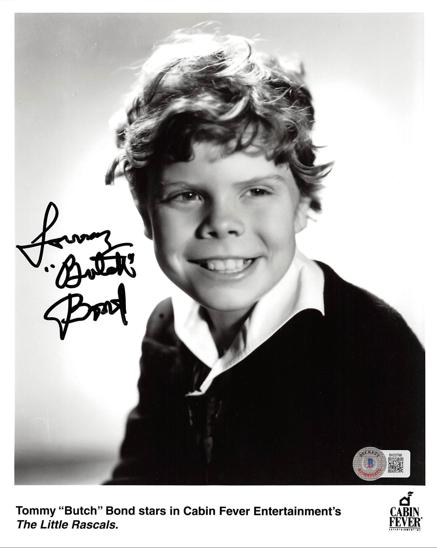 Tommy Bond The Little Rascals Butch Authentic Signed 8x10 Photo BAS #BK03796
