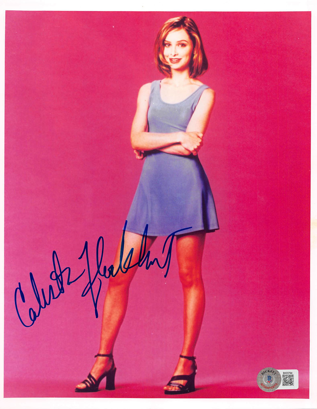 Calista Flockhart Ally McBeal Authentic Signed 8x10 Photo BAS #BK03794