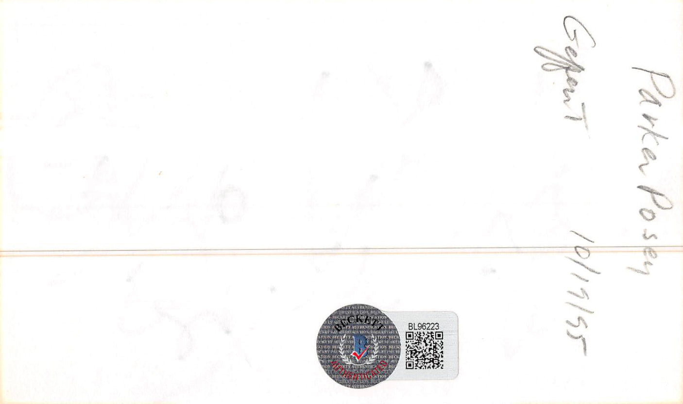 Parker Posey Superman Returns Authentic Signed 3x5 Index Card BAS #BL96223
