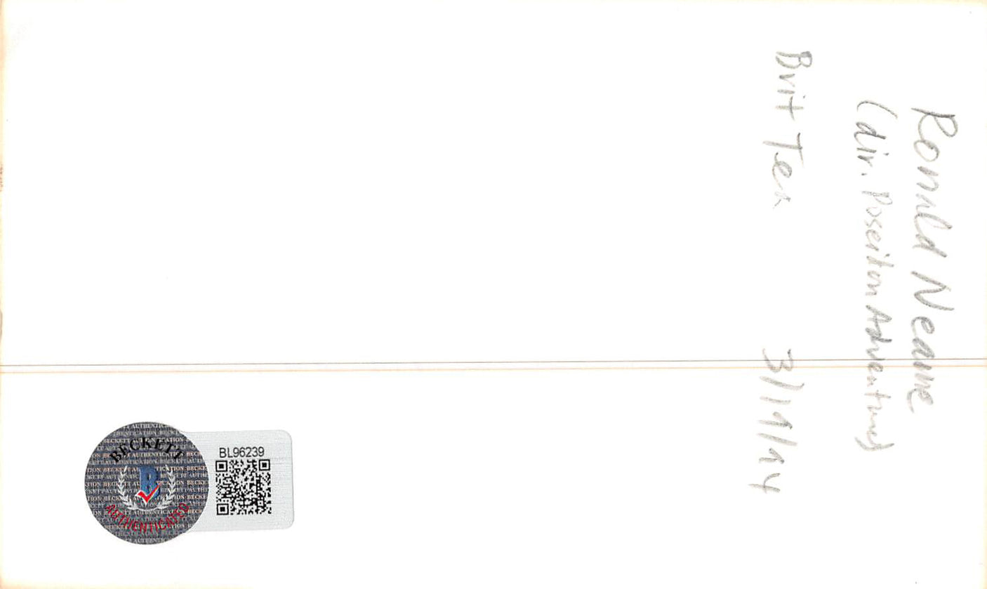 Ronald Neame The Poseidon Adventure "1994" Signed 3x5 Index Card BAS #BL96239