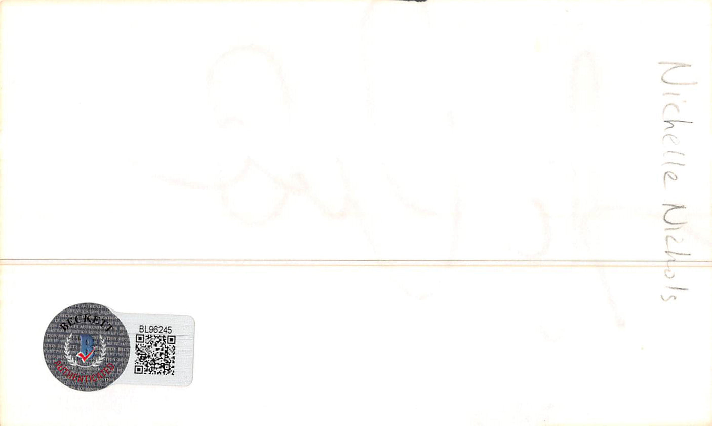 Nichelle Nichols Star Trek Authentic Signed 3x5 Index Card BAS #BL96245