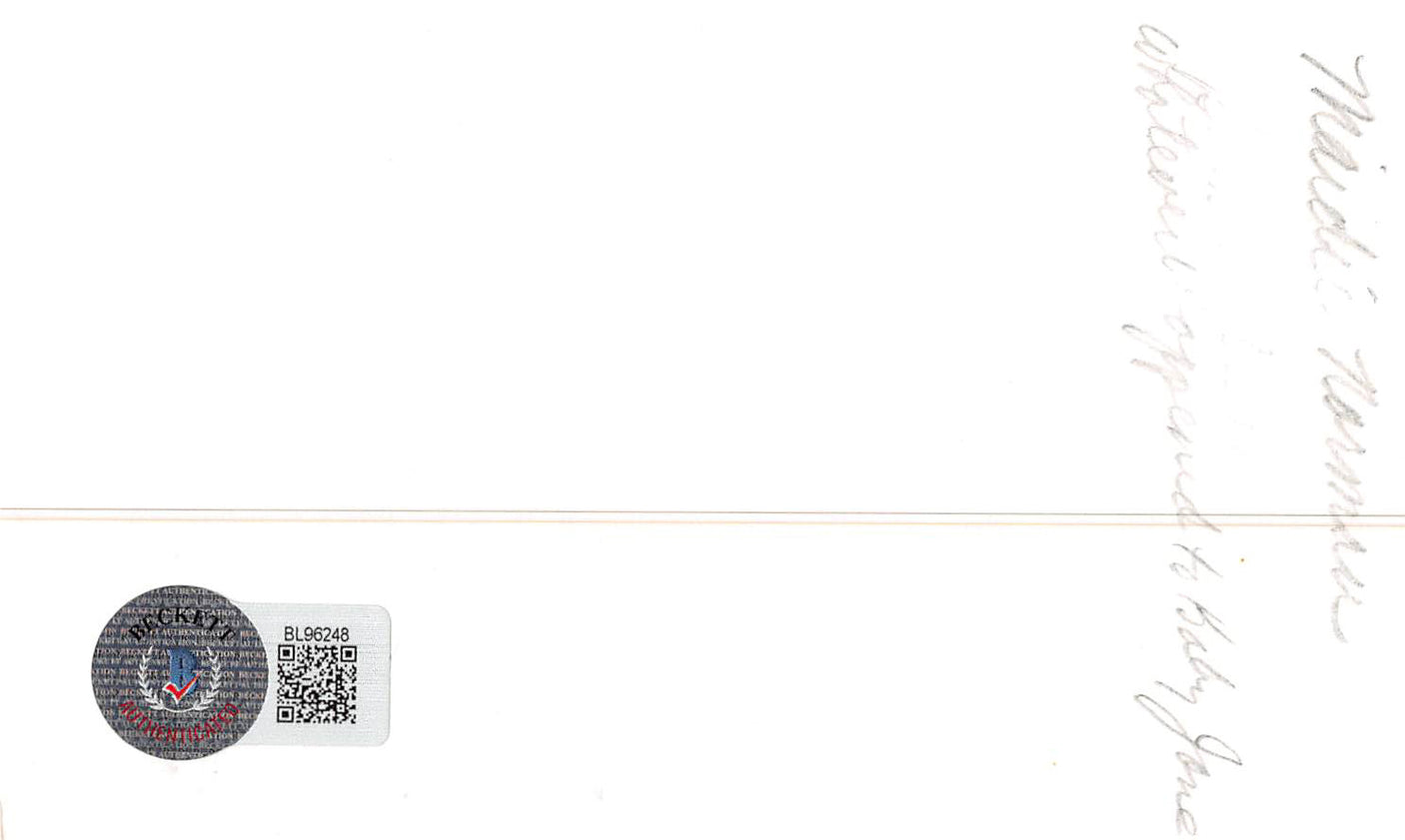 Maidie Norman What Ever Happened to Baby Jane Signed 3x5 Index Card BAS #BL96248