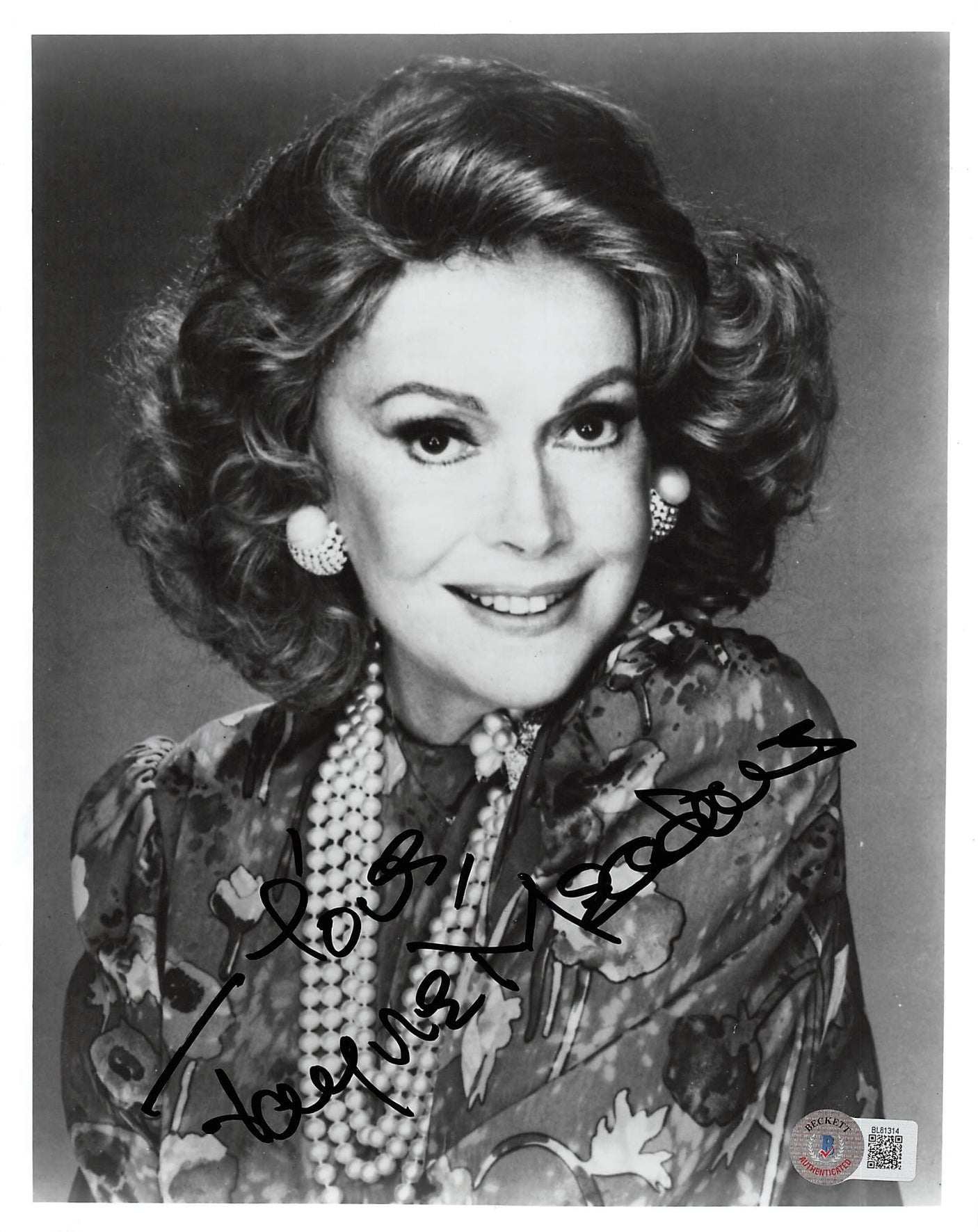 Jayne Meadows It's Not Easy "Love" Signed 8x10 Photo Autographed BAS #BL81314