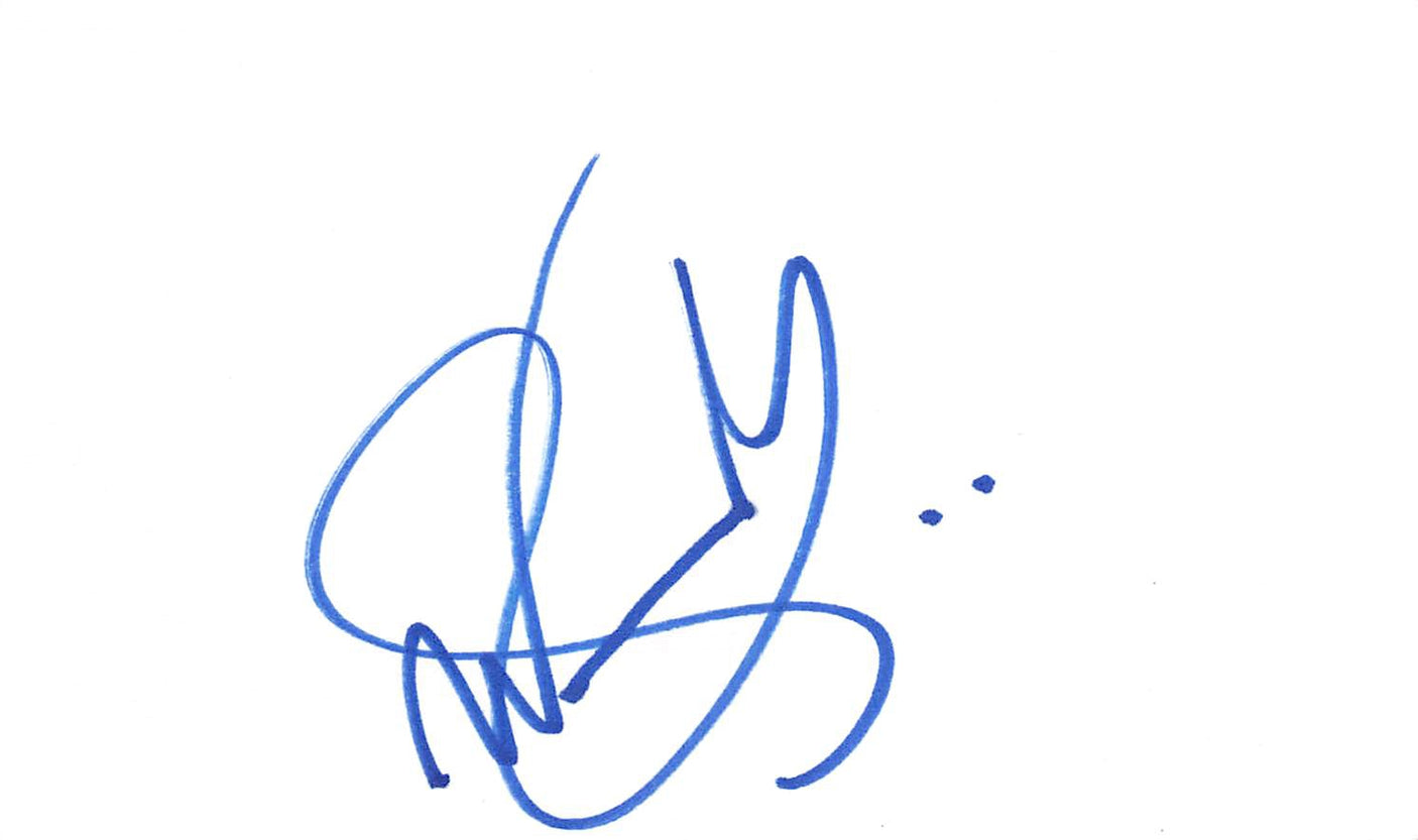 Wilmer Valderrama NCIS Authentic Signed 3x5 Index Card BAS #BL96270