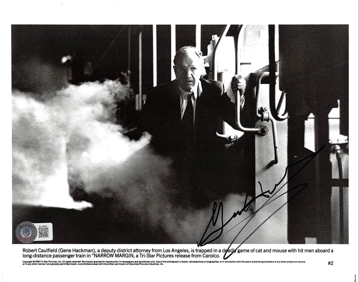 Gene Hackman Narrow Margin Authentic Signed 8x10 Photo Autographed BAS #BL44653