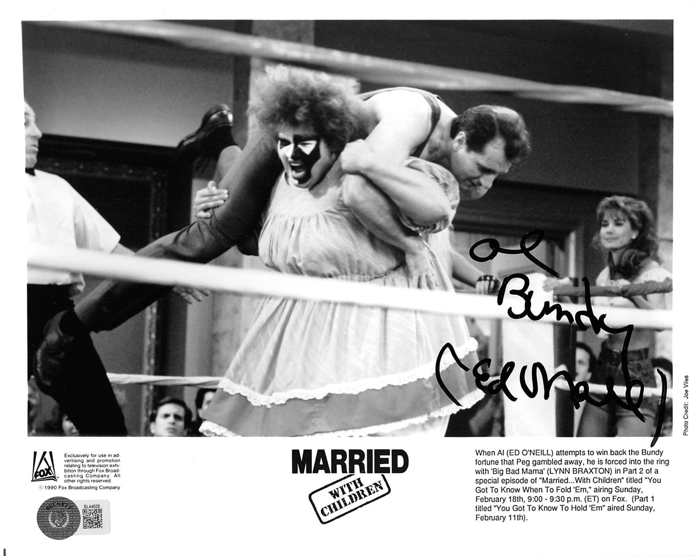 Ed O'Neill Married With Children "Al Bundy" Signed 8x10 Photo BAS #BL44628