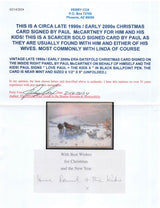Paul McCartney "Love & The Kids" Signed 6.5x9 Christmas Greeting Card BAS