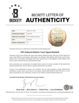 1997 A's (32) Giambi, Howe, Spiezio, Grieve +28 Signed Oal Baseball BAS #AC01907