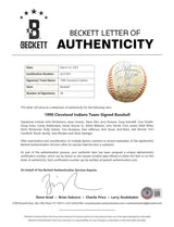 1990 Indians (28) Swindell, Alomar Sr., +26 Signed Oal Baseball BAS #AC01901