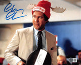 Chevy Chase Christmas Vacation Signed 8x10 Walley World Hat Photo BAS Witnessed