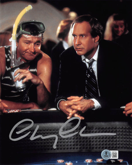 Chevy Chase Vegas Vacation Signed 8x10 Vertical Casino Photo BAS Witnessed