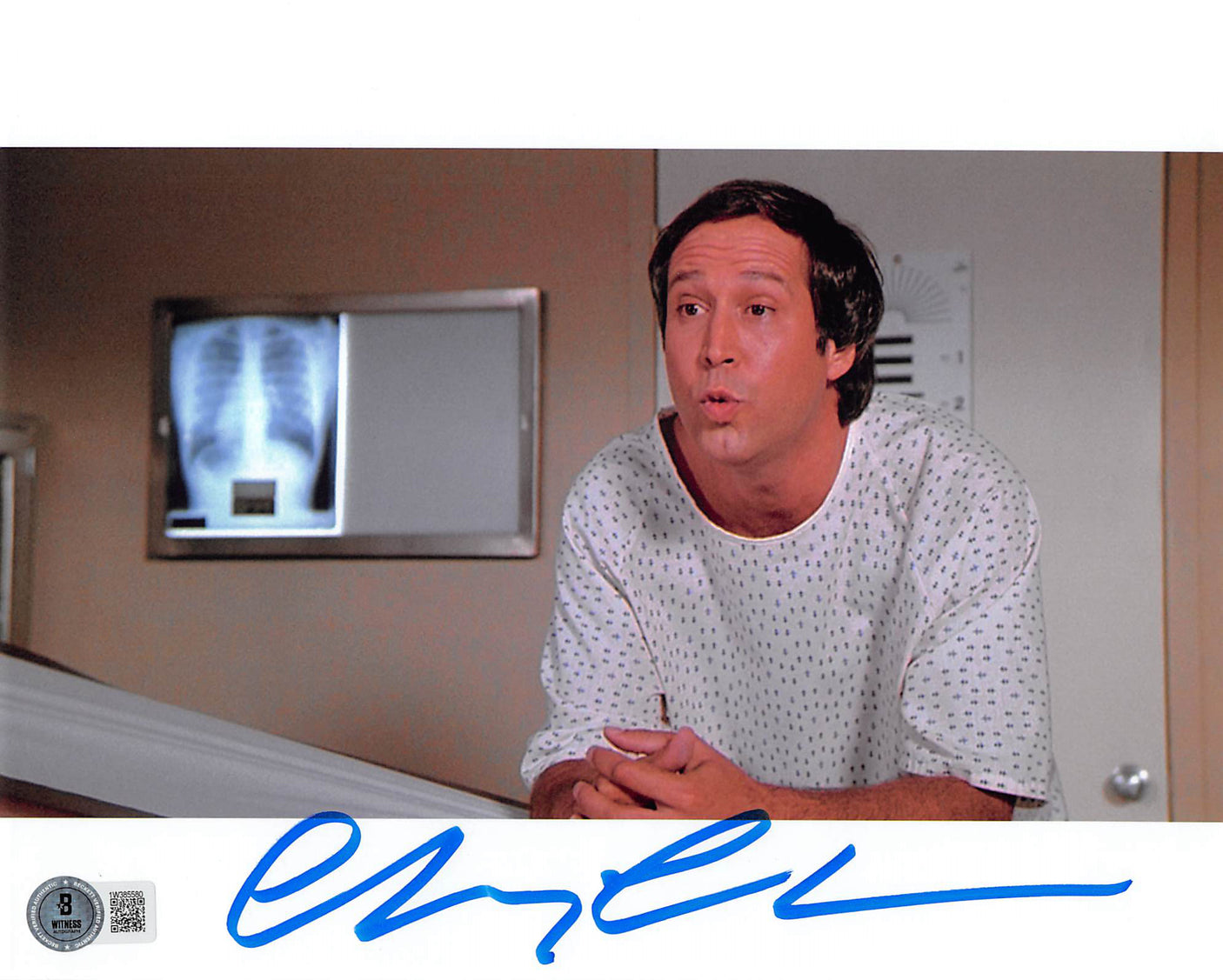 Chevy Chase Fletch Authentic Signed 8x10 Doctor Visit Photo BAS Witnessed
