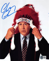 Chevy Chase Vegas Vacation Signed 8x10 Vertical Headdress Photo BAS Witnessed