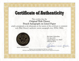 Walt Disney Authentic Signed 2.75x4.25 Cut Signature Sears LOA & PSA/DNA Slabbed