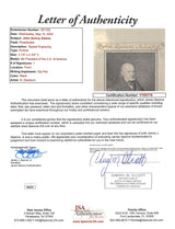 John Quincy Adams Authentic Signed 3.25x4.5 Engraving Photo JSA #YY85770