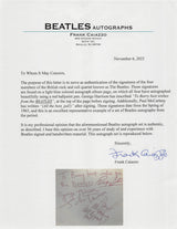 (4) Lennon, McCartney, Harrison & Starr Signed 3.85x4.5 Cut Sig Auto 10 BAS Slab