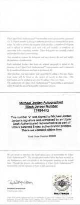 Bulls Michael Jordan Signed 97-98 Red M&N HWC Authentic Jersey UDA #BAJ78459