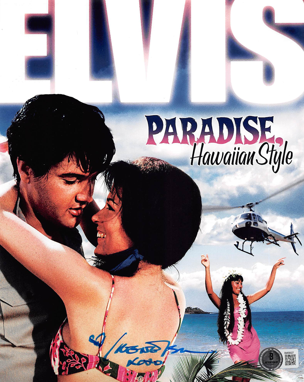 Irene Tsu Paradise, Hawaiian Style "Hearts xoxo" Signed 8x10 Photo BAS #BM59027