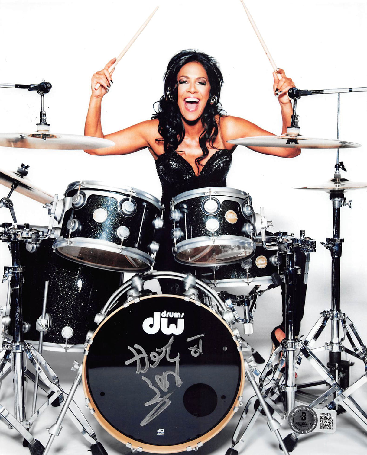 Sheila E. The George Duke Band Authentic Signed 8x10 Photo BAS #BM56571