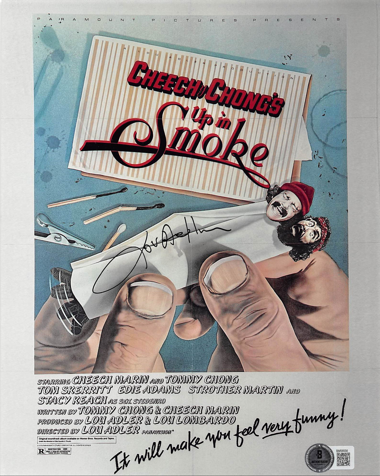 Lou Adler Cheech & Chong's Up In Smoke Authentic Signed 8x10 Photo BAS #BM56556