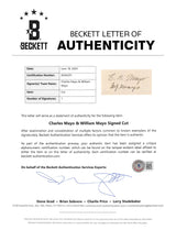 William Mayo & Charles H. Mayo Signed & Framed 1.5x3.5 Cut BAS #AD64291