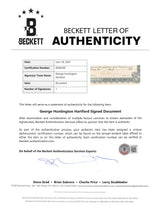 George Huntington Hartford Signed & Framed 9.5x16 Stock Certificate BAS #AD64290