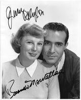 June Allyson & Ricardo Montalban Right Cross Signed 8x9.5 Photo BAS #BN29187
