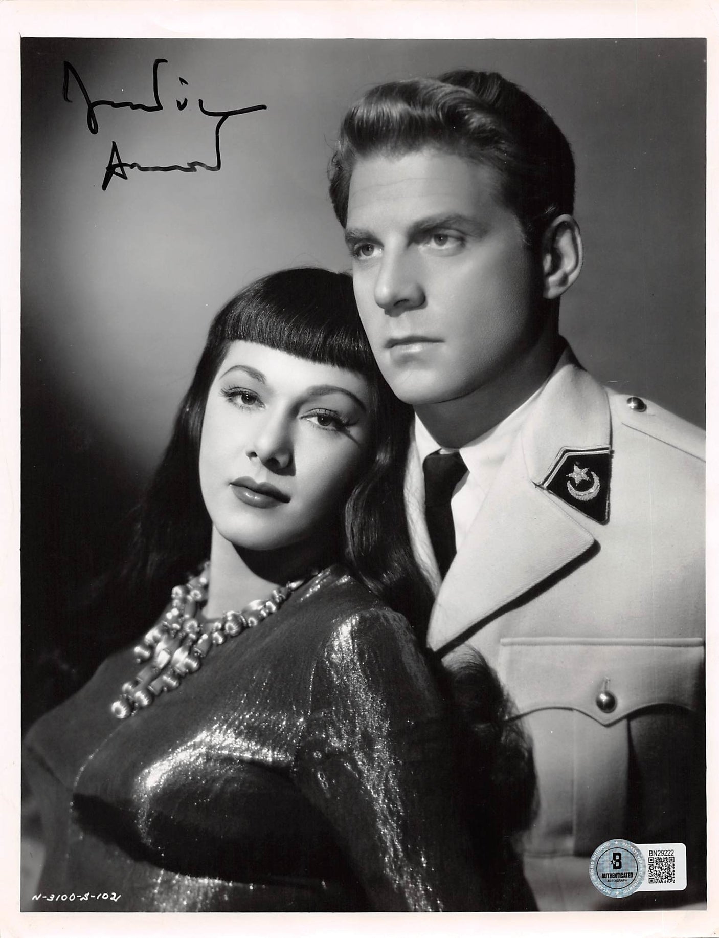 Jean Pierre Aumont Atlantis Authentic Signed 8x10 Photo Autographed BAS #BN29222