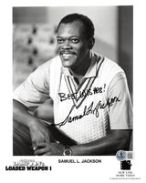 Samuel L. Jackson Loaded Weapon 1 "Best Wishes!" Signed 8x10 Photo BAS #BN29223