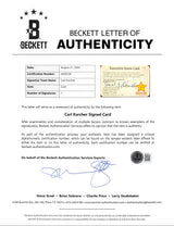 Carl Karcher Carl's Jr. Signed & Framed Executive Guest Card Card BAS #AE09338
