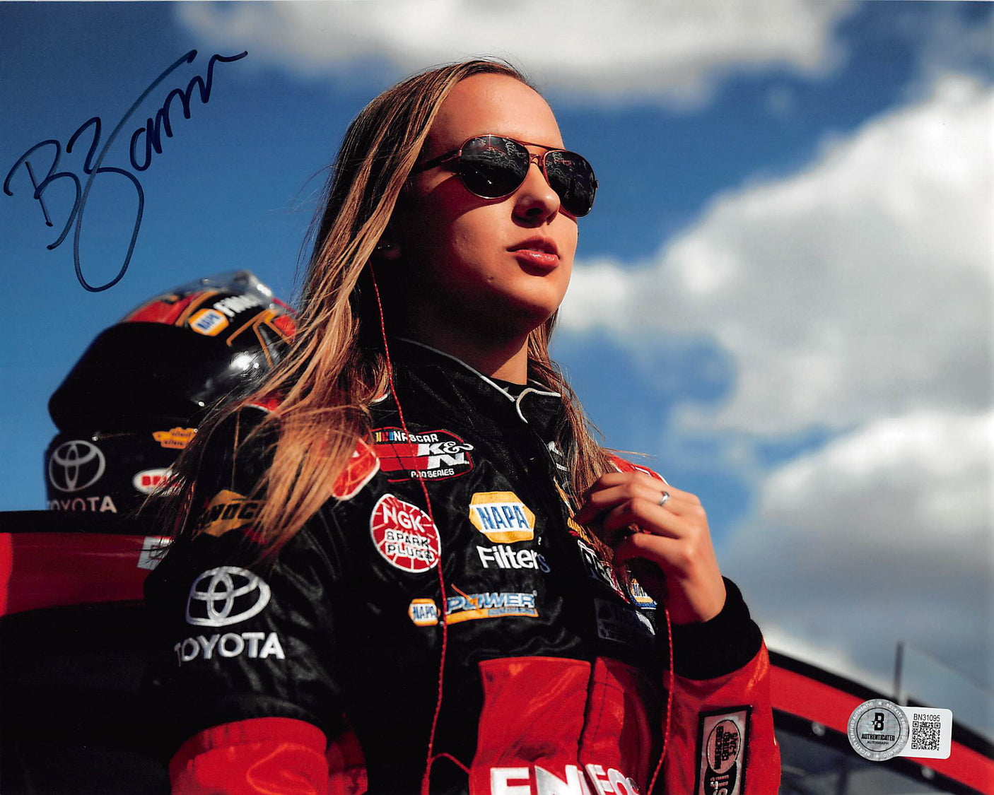 Brittney Zamora NASCAR Authentic Signed 8x10 Horizontal Photo Autographed BAS 2