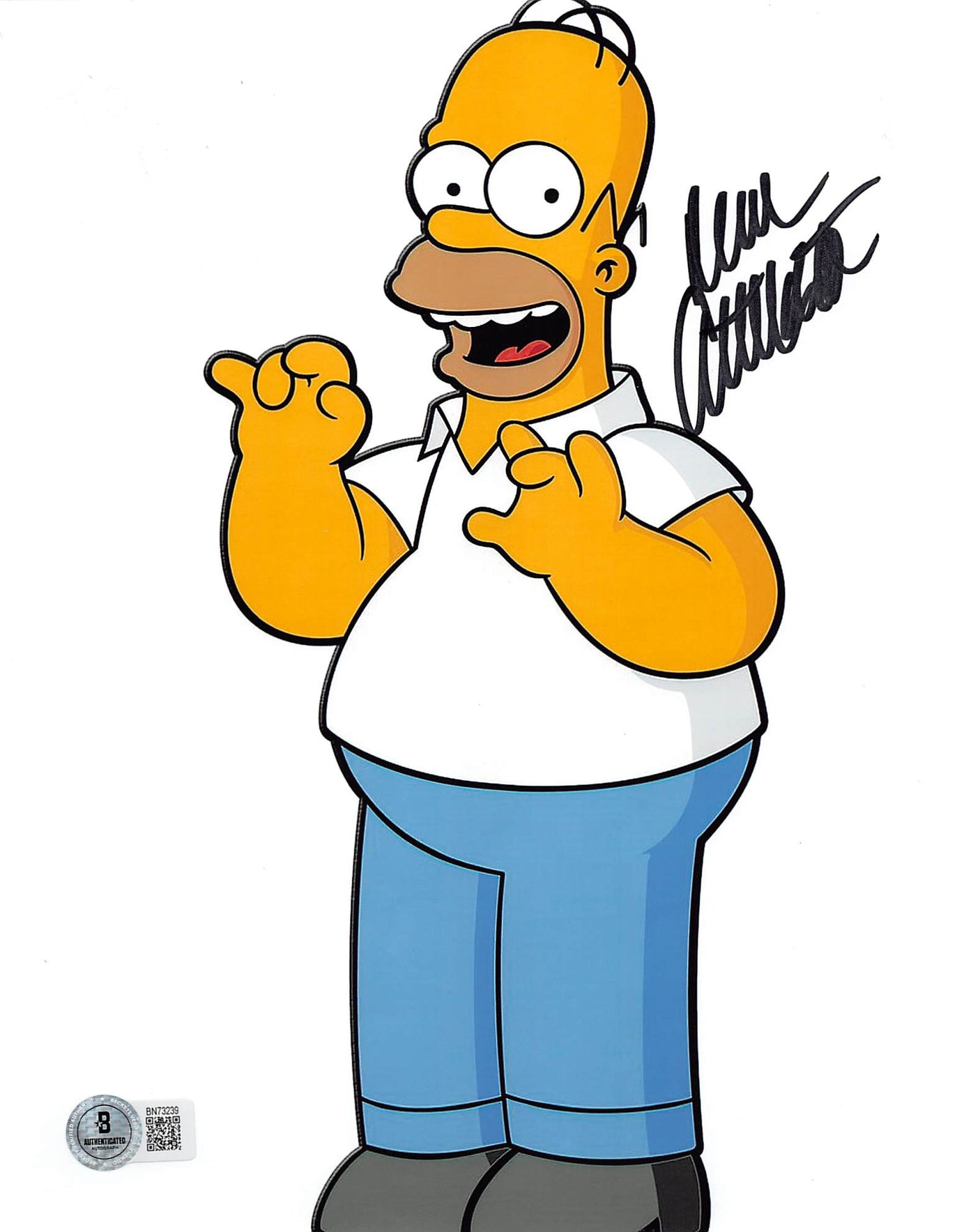 Dan Castellaneta The Simpsons Signed 8x10 Vertical Standing Photo BAS 1