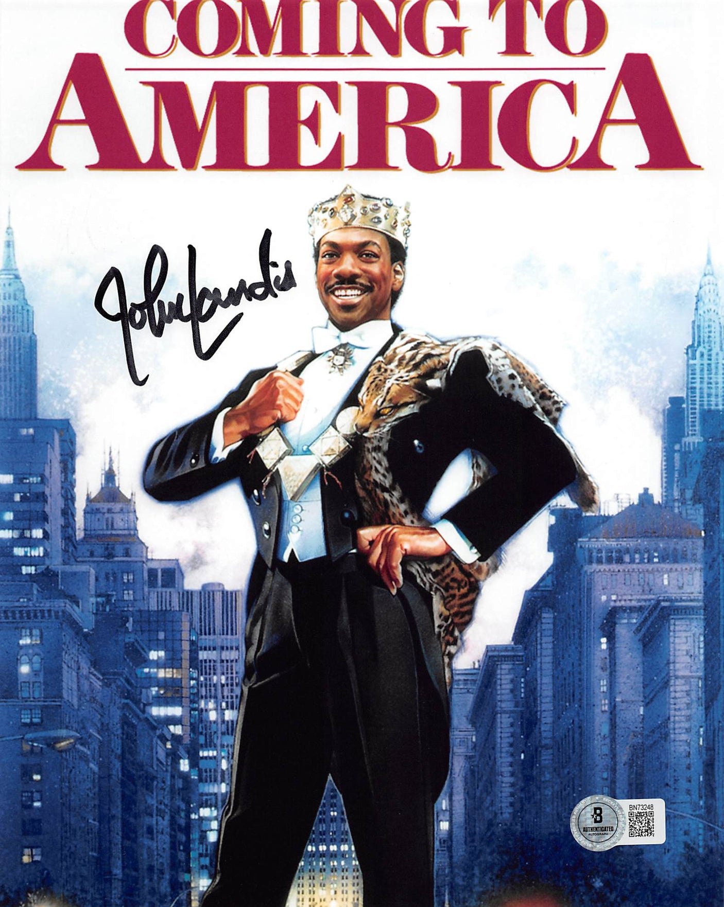 John Landis Coming to America Authentic Signed 8x10 Vertical Photo BAS 3