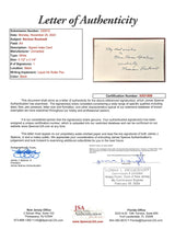 Norman Rockwell "Cordially" Signed & Framed 1.5x5 Cut Signature JSA #XX91899