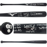 Ichiro Suzuki Autographed Black Mizuno Player Model Baseball Bat Seattle Mariners With 6 Stats HOF 25 IS Holo & Beckett BAS Witness QR Stock #238320