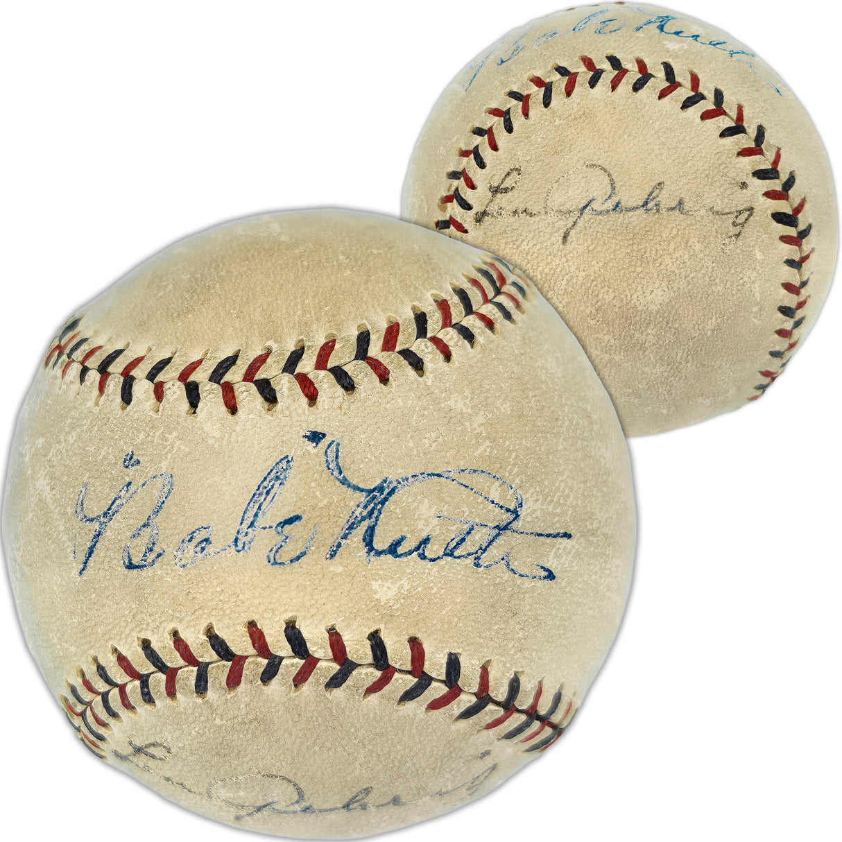 Babe Ruth & Lou Gehrig Autographed Official Spalding NL Baseball New York Yankees PSA/DNA & Beckett BAS #A32765