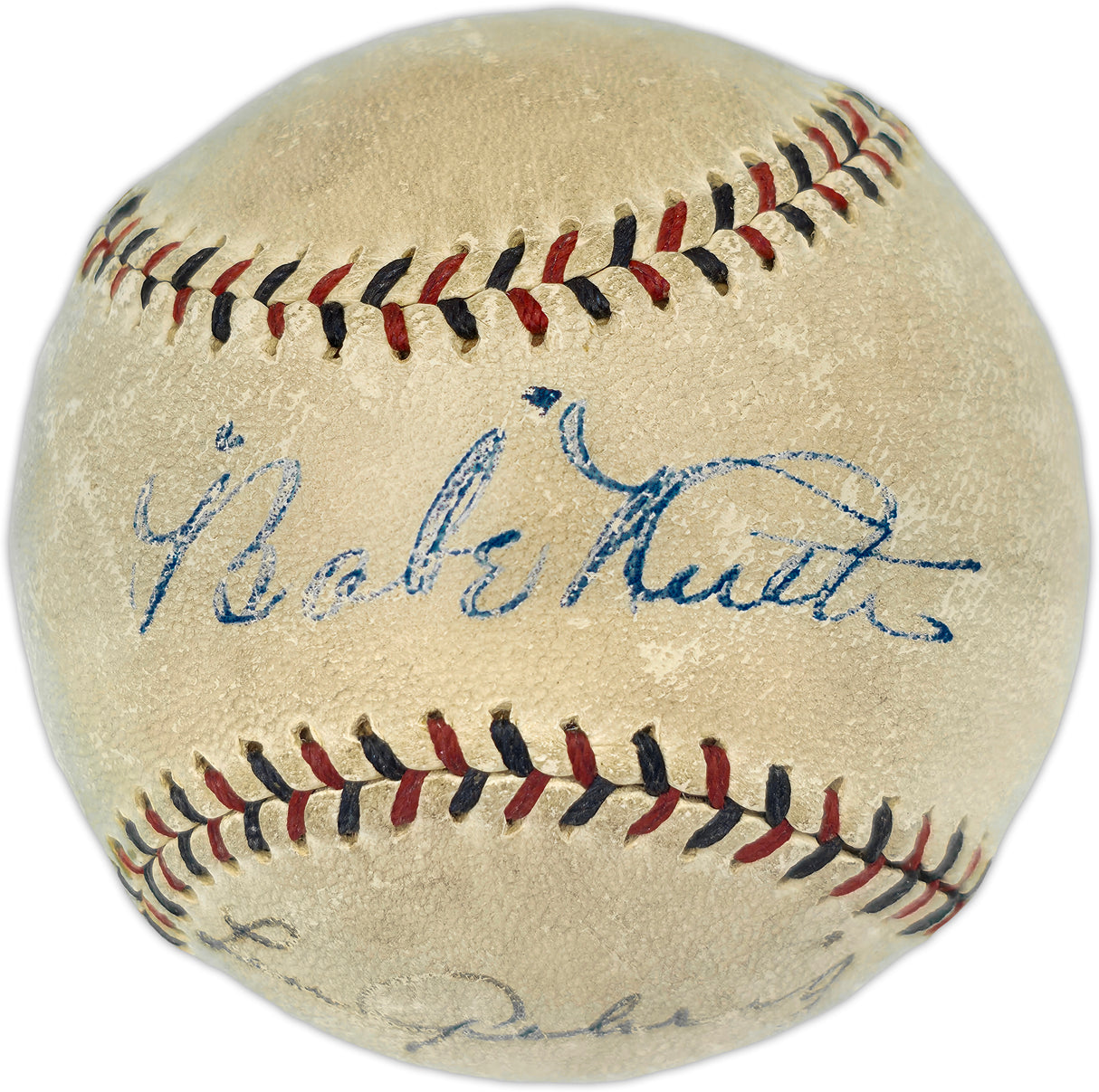 Babe Ruth & Lou Gehrig Autographed Official Spalding NL Baseball New York Yankees PSA/DNA & Beckett BAS #A32765