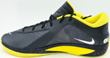 Giannis Antetokounmpo Autographed 2024 Player Exclusive (PE) Promo OREGON BLK-YLW STRK/WHT/BLK Nike Zoom Freak 6 NCAA P Shoes Size 17 (No Box) Beckett BAS Witness #3W395039 & #3W395040