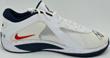 Giannis Antetokounmpo Autographed 2024 Player Exclusive (PE) Promo UCONN WHT/UNI RED-COL NVY Nike Zoom Freak 6 NCAA P Shoes Size 17 (No Box) Beckett BAS Witness #3W396931 & #3W396932