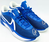 Giannis Antetokounmpo Autographed 2024 Player Exclusive (PE) Promo DUKE BLUE DEVILS GAME RYL/GAME RYL-WHT Nike Zoom Freak 6 NCAA P Shoes Size 17 (No Box) Beckett BAS Witness #3W396472 & #3W396473