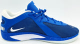 Giannis Antetokounmpo Autographed 2024 Player Exclusive (PE) Promo DUKE BLUE DEVILS GAME RYL/GAME RYL-WHT Nike Zoom Freak 6 NCAA P Shoes Size 17 (No Box) Beckett BAS Witness #3W396472 & #3W396473