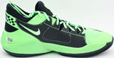 Giannis Antetokounmpo Autographed 2021 Player Exclusive (PE) Promo ILLUSION GRN/BLK-MTLG Nike Zoom Freak 2 Shoes Milwaukee Bucks Size 17 (No Box) Beckett BAS Witness #3W396817 & #3W396818