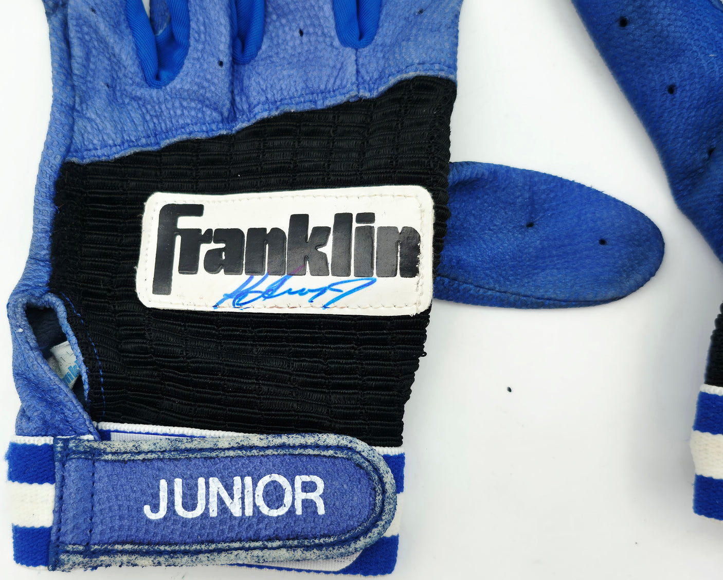 Ken Griffey Jr. Dual Autographed Circa 1990 Era Game Used Franklin 'Junior' Batting Gloves Seattle Mariners Beckett BAS Witness #3W342003 & #3W342004