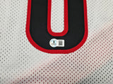 Portland Trail Blazers Damian Lillard Autographed White Jersey Beckett BAS Stock #195902