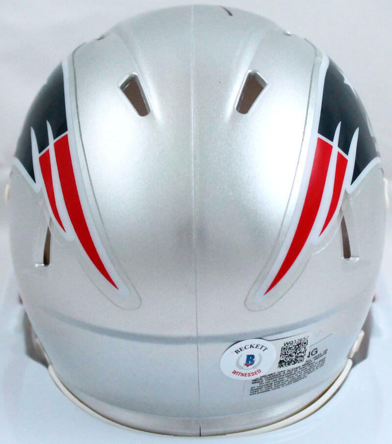 Ty Law Autographed New England Patriots Speed Mini Helmet-Beckett W Hologram