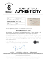 Warren Buffett Signed 8.5x11 Framed Letter On Berkshire Hathaway Letterhead BAS